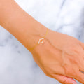 Sparkling Sleek Geometric Diamond + 18k Gold Bracelet