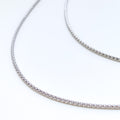 Hollow Rounded 18K White Gold Chain 
