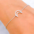 Radiant Celestial Diamond + 18k White Gold Bracelet
