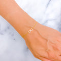 Luminous Infinity Loop Diamond + 18k Gold Bracelet