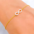 Luminous Infinity Loop Diamond + 18k Gold Bracelet