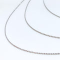 Ultra Thin 18K White Gold Bead Chain