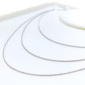 Ultra Thin 18K White Gold Bead Chain