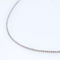 Ultra Thin 18K White Gold Bead Chain