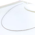 Ultra Thin 18K White Gold Bead Chain