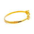 Dressy Tourmaline Polki 22k Gold Bangle Bracelet