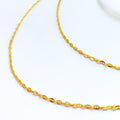 Trendy Lightweight 22K Gold Link Chain