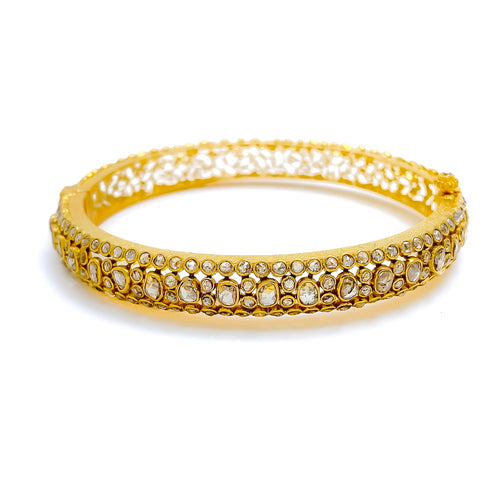 Traditional Rich Polki 22k Gold Bangle Bracelet