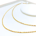 Trendy Lightweight 22K Gold Link Chain