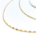 Elongated Lightweight 22K Gold Link Chain