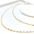 Elongated Lightweight 22K Gold Link Chain