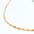 Elongated Lightweight 22K Gold Link Chain