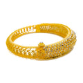 Captivating Flawless Polki 22k Gold Bangle Bracelet