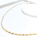 Elongated Lightweight 22K Gold Link Chain