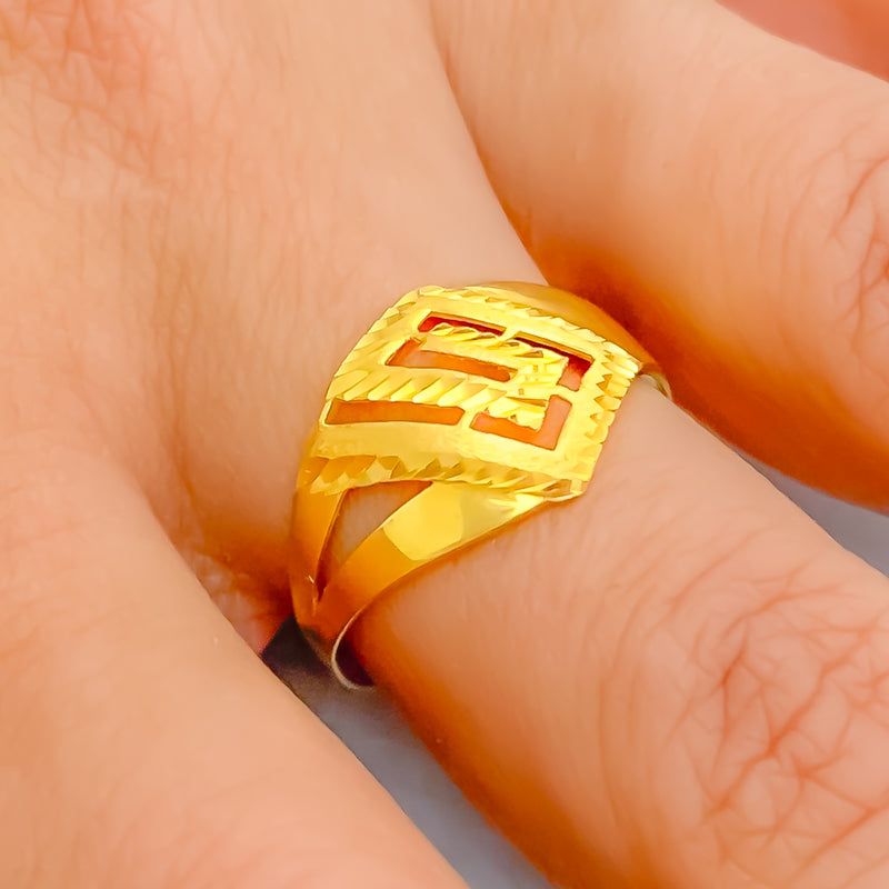 Faceted Everyday 22k Gold Ring