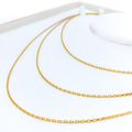 Dainty Lightweight 22K Gold Link Chain 