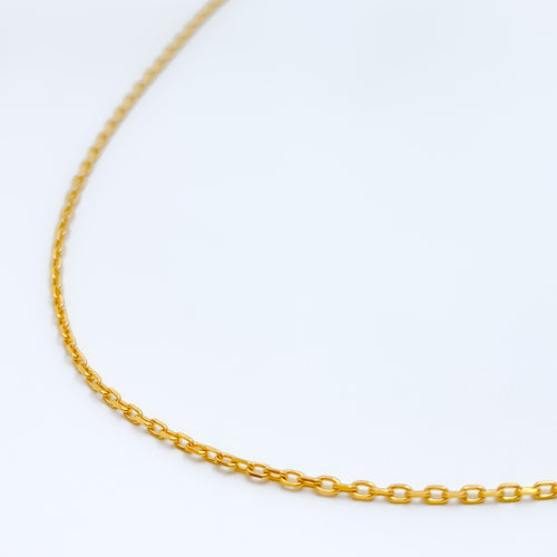 Dainty Lightweight 22K Gold Link Chain 