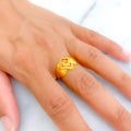 Graceful Adorned 22k Gold Ring