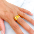Refined Radiant 22k Gold Ring