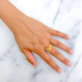 Colorful Trendy 22k Gold Ring