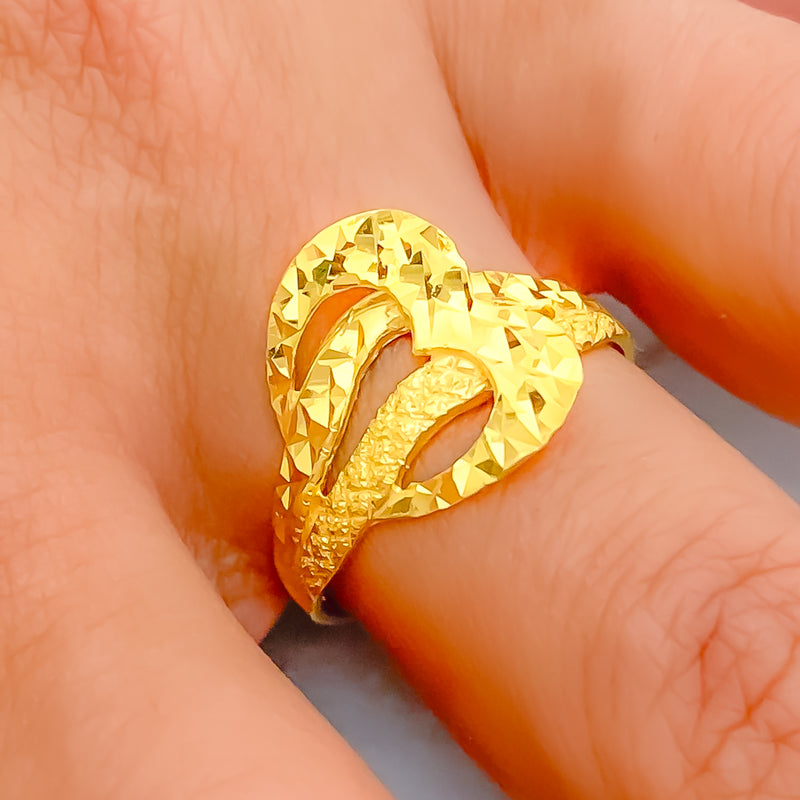 Versatile Lush 22k Gold Ring 