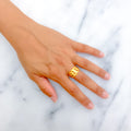 Fashionable Elevated 22k Gold Ring