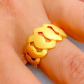 Fashionable Elevated 22k Gold Ring