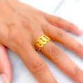 Fashionable Elevated 22k Gold Ring