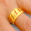 Stylish Brilliant 22k Gold Ring