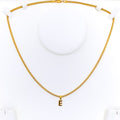 E - Vibrant 22k Gold Letter Pendant