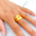 Classic Radiant 22k Gold Ring