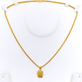 Intricate Lush 22k Gold Religious Pendant