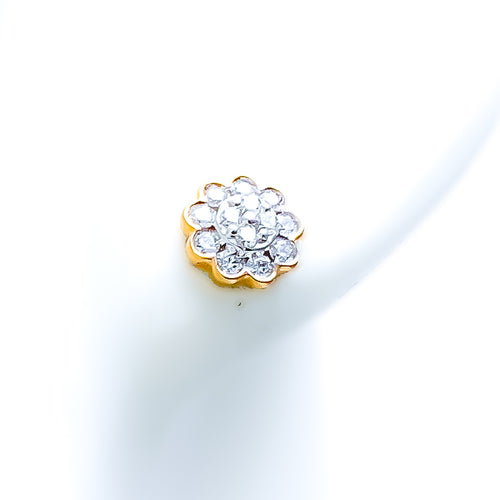 Iconic Intricate Floral 18K Gold + Diamond Earrings 