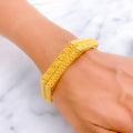 Embellished Unique 22k Gold Bangle Pair