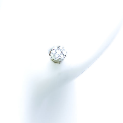 Radiant Dainty Flower 18K Gold + Diamond Earrings 