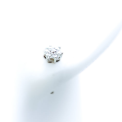 Mesmerizing Elegant Flower 18K Gold + Diamond Earrings 