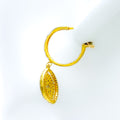 Grandiose Dangling Marquise 18K Gold + Diamond Bali Earrings 