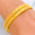 Impeccable Rich 22k Gold Bangle Pair