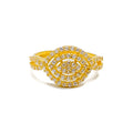 Traditional Timeless Marquise 22k Gold CZ Ring 