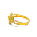 Traditional Timeless Marquise 22k Gold CZ Ring 