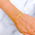 Faceted Sparkling 22K Gold Leaf Bracelet
