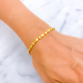 Faceted Sparkling 22K Gold Leaf Bracelet