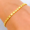 Dazzling Heart Accented 22K Gold Bracelet 