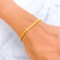 Dazzling Heart Accented 22K Gold Bracelet 