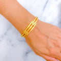 Distinctive Golden 22k Gold Bangle Bracelet 