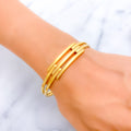 Distinctive Golden 22k Gold Bangle Bracelet 