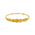 Classic Alluring Wavy 22k Gold Bangle Bracelet 