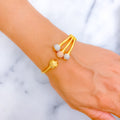 Rich Vibrant 22k Gold Open Bangle Bracelet