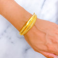 Opulent Glowing 22k Gold Bangle Bracelet 