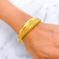 Opulent Glowing 22k Gold Bangle Bracelet 